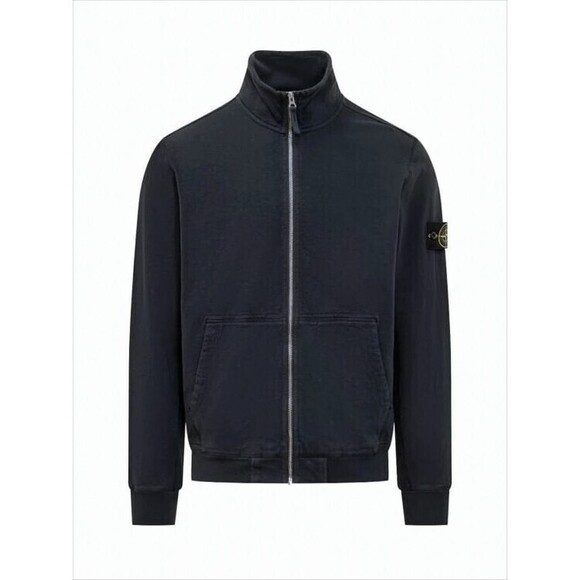 Stone Island Minimalist Black Jacket With Front Zipper - NWT